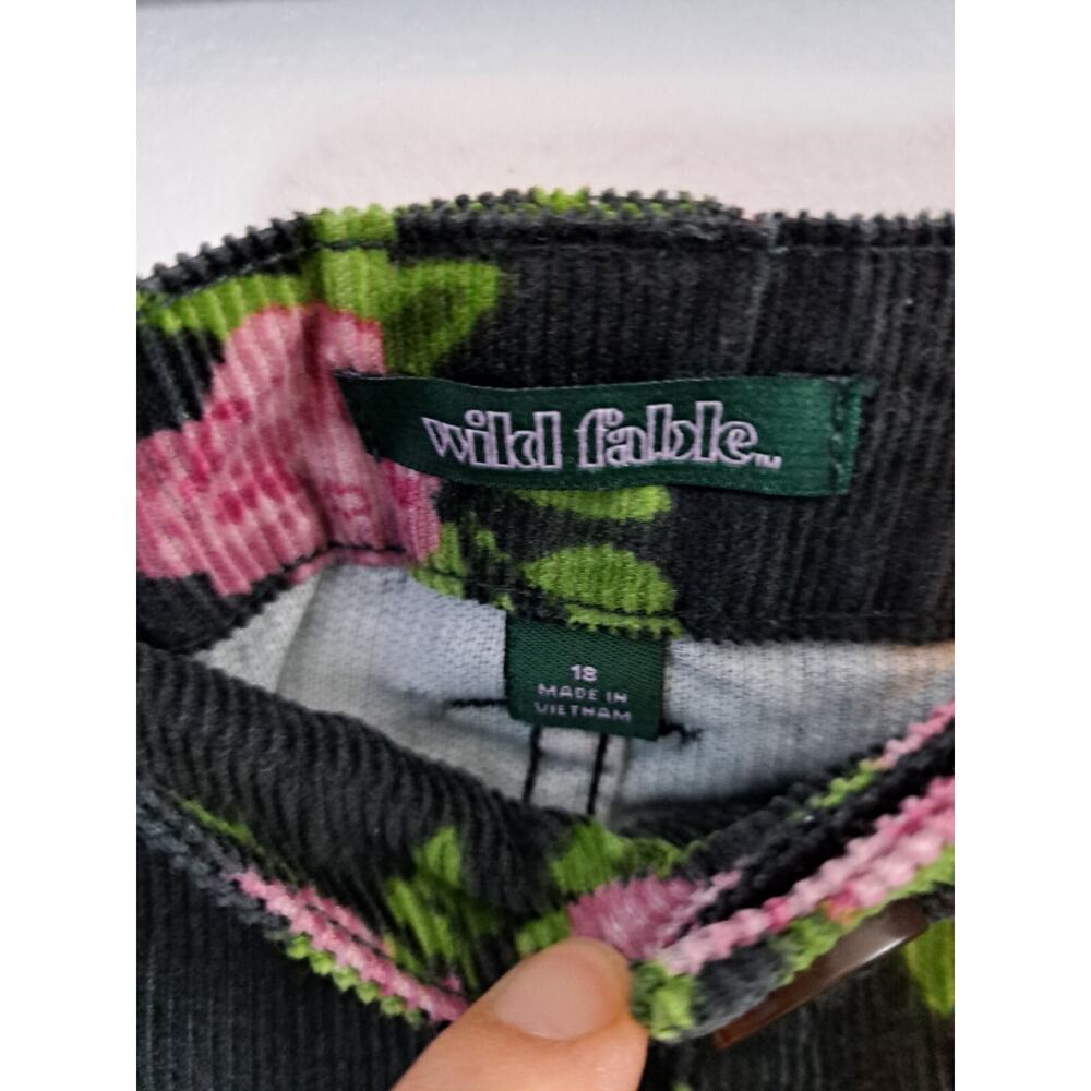 Wild Fable Gray Pink Rose Corduroy Mini Skirt Women’s Size 18 NWT - Picture 4 of 9